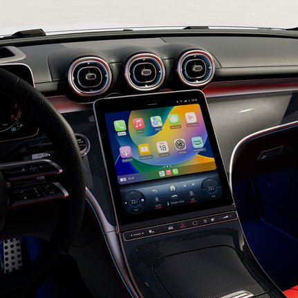 Digitales Display im Innenraum des CLE Cabrio