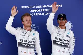 Formel 1 - MERCEDES AMG PETRONAS, Großer Preis von Spanien. 08.-10.05.2014. Lewis Hamilton, Nico Rosberg