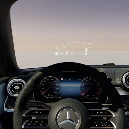 Head-up-Display im CLE Cabriolet
